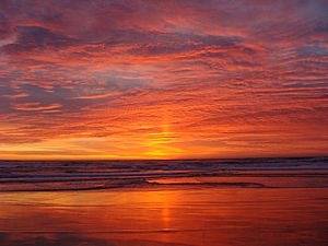 Sunset at Salinas River State Beach in Monterey County