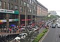 Supporters of examinees outside Bayi Middle School (20160608142944)