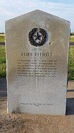 Texas historical marker for Fort Elliott
