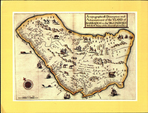 The earliest printed map of Barbados by Richard Ligon, 1657, KITLV 1407468f