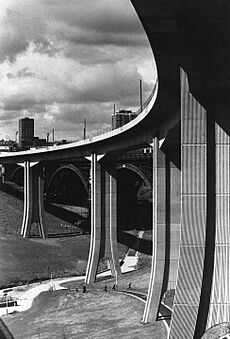 This photograph shows a completed view of the Byker Viaduct in the summer of 1979. (8691414027)