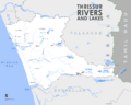 Thrissur Rivers and Lakes Map
