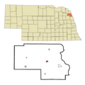 Thurston County Nebraska Incorporated and Unincorporated areas Walthill Highlighted