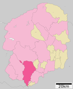 Location of Tochigi in Tochigi Prefecture