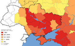 Ukraine famine map