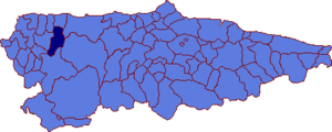 Location in Asturias.