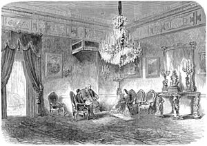 Visite de Maximilien et Charlotte au pape Pie IX le 19 avril 1864