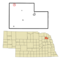 Wayne County Nebraska Incorporated and Unincorporated areas Sholes Highlighted