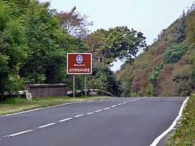 Welcome to Ayrshire (Milestone) - geograph.org.uk - 554287