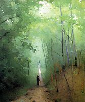 Abbott Handerson Thayer - Landscape at Fontainebleau Forest