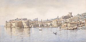 Anton Perko Blick auf Ragusa 1896