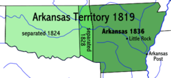 Location of Arkansas Territory