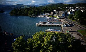 Bowness-on-Windermere from a kite