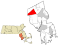 Bristol County Massachusetts incorporated and unincorporated areas Attleboro highlighted