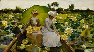 Charles Courtney Curran - Lotus Lilies