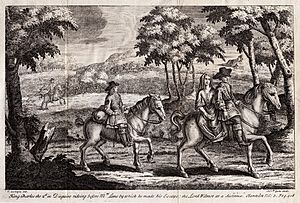 Clarendon's History of the Rebellion - P. La Vergne - Michael van der Gucht - Flight of Charles II
