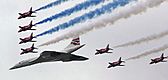 A special fly-past of Concorde and the Red Arrows for the Queen's Golden Jubilee celebrations