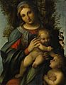 Correggio, Madonna and Child with infant St John the Baptist 1514–15