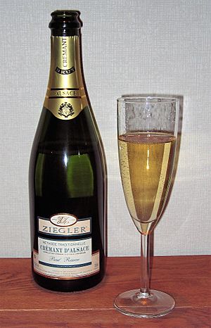 Crémant d'Alsace Ziegler with glass