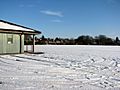 Downing College Sports Ground in the snow - geograph.org.uk - 1654444