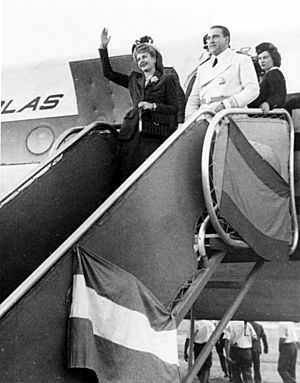 Eva Duarte de Perón en España