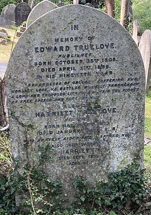 Family grave of Edward Truelove in Highgate Cemetery