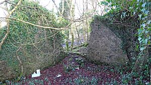 Feed store walls, Templehouse, Dunlop, East Ayrshire