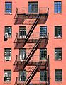 Fire escape, West 10th Street, Greenwich Village, NYC