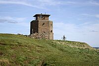 Former coastguard station and remains of Lantern Chapel, The Heugh, Holy Island - geograph.org.uk - 409679