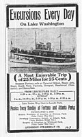 Fortuna (Lake Wash steamer) ad circa 1912