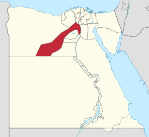 Giza Governorate on the map of Egypt