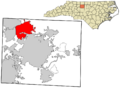 Guilford County North Carolina incorporated and unincorporated areas Summerfield highlighted