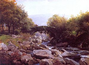 Hans Gude--Efoybroen, Nord-Wales--1863.jpg