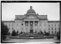 Historic American Buildings Survey L. D. Andrew, Photograph Jan. 3, 1937 VIEW OF FRONT - Milledgeville State Hospital, Central Building, Milledgeville, Baldwin County, GA HABS GA,5-MILG,9-1