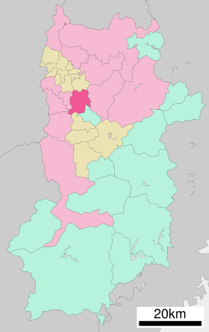 Location of Kashihara in Nara