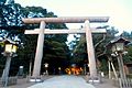 Kashima Shrine main torii at dusk - sept 22 2015