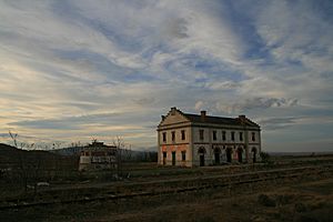 Railway station in Cintruénigo, Navarra