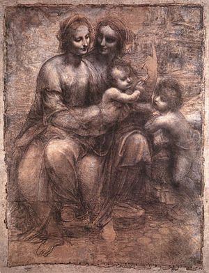 Leonardo da Vinci - Madonna and Child with St Anne and the Young St John - WGA12717