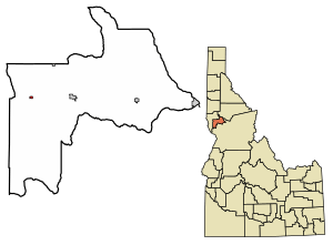 Location of Winchester in Lewis County, Idaho.