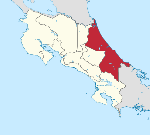 Location of the Province of Limón