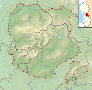 Map showing the location of The Great Stone of Fourstones