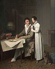 Louis-Léopold Boilly - The Geography Lesson (Portrait of Monsieur Gaudry and His Daughter) - Google Art Project