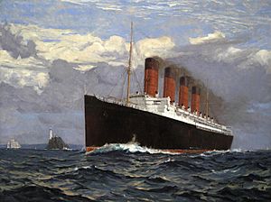 Lusitania by Norman Wilkinson, 1907
