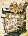 Map of Constantinople (1422) by Florentine cartographer Cristoforo Buondelmonte