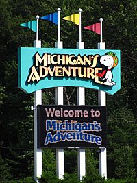 Michigans Adventure entrance sign