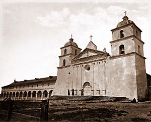 Mission Santa Barbara by Carleton Watkins, 1876