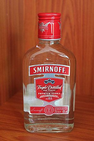 Naggin of Smirnoff vodka