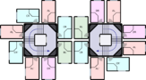 Nakagin capsule arrangement (08F) rA