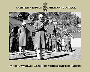 Nehru Addressing Cadets of RIMC