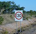 Northern Territory 130 speed limit sign P6210051